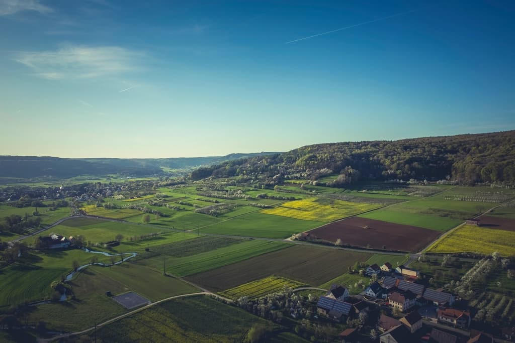 Campi coltivati visti dall’alto