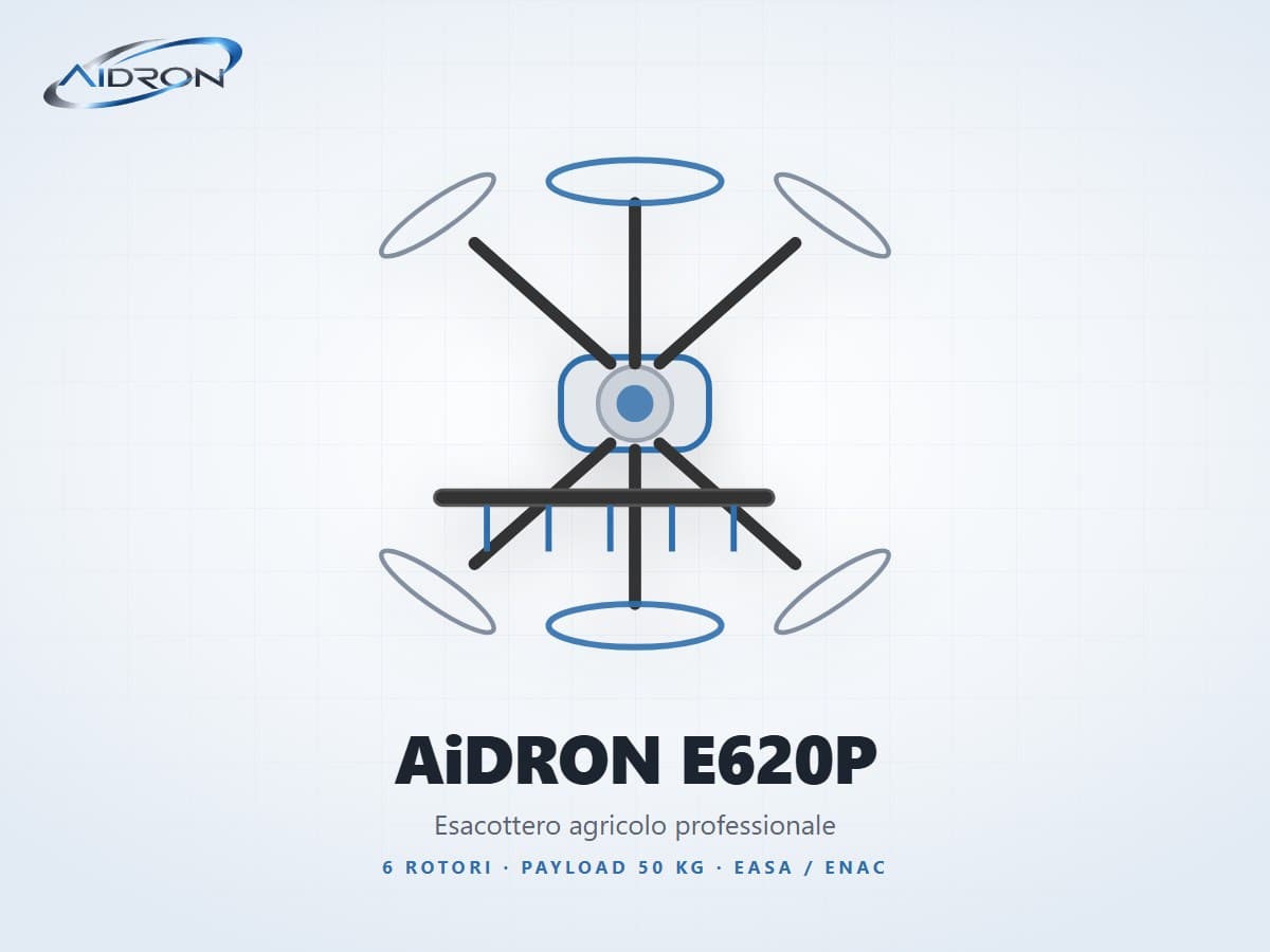 Drone agricolo AIDRON E620P esacottero