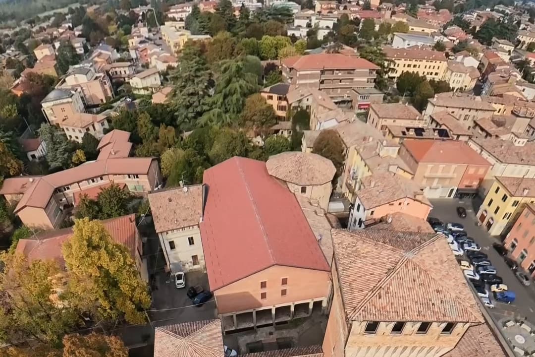 Centro storico ripreso dall’alto con un drone