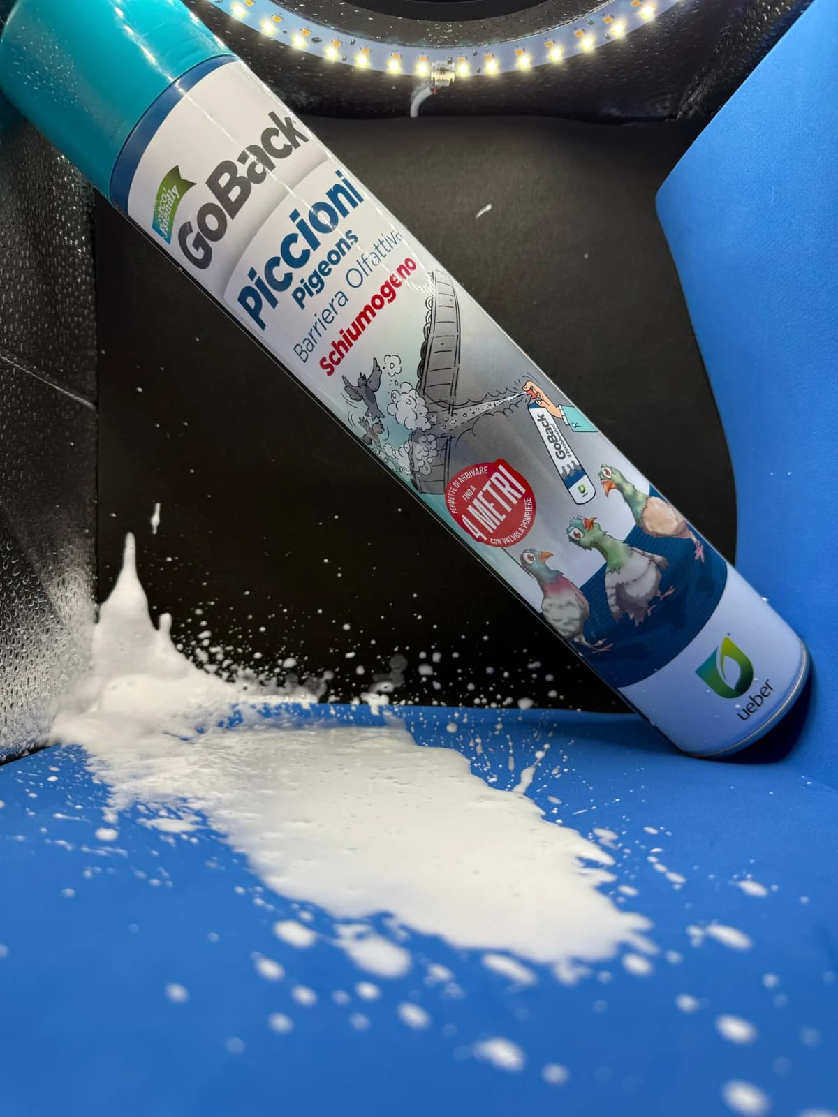 Schiuma spray antipiccioni